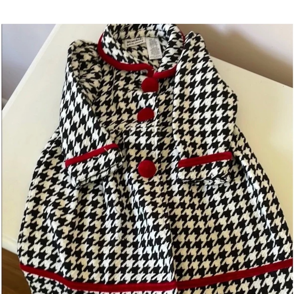 Blueberi Boulevard Black and White Houndstooth Dress